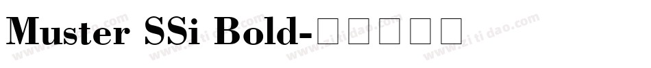 Muster SSi Bold字体转换
